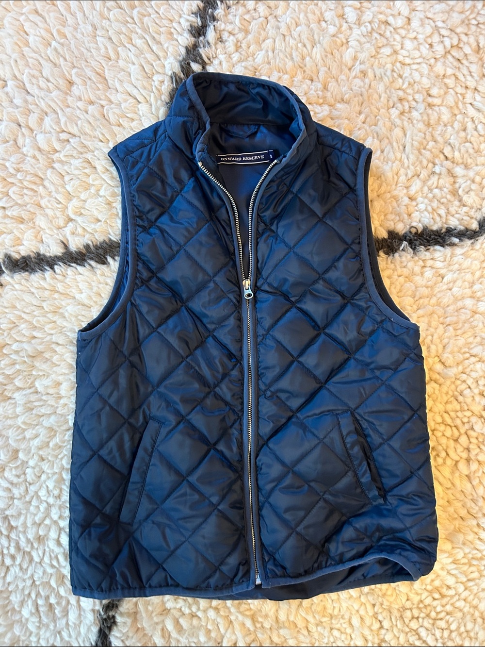 Lightweight Quilted Navy Vest by Oxford Reserve
